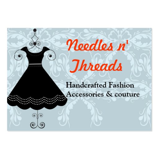 Sewing Couture black couture stitching seamstress Business Cards