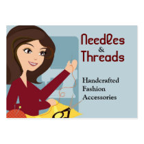 Sewing Couture needle threads Business Card - PMP business cards