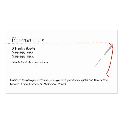 Sewing Craft Business Card