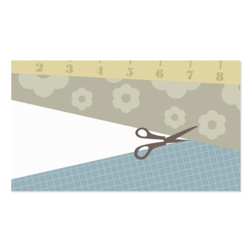 sewing crafts scissors measuring tape business car business card template (front side)