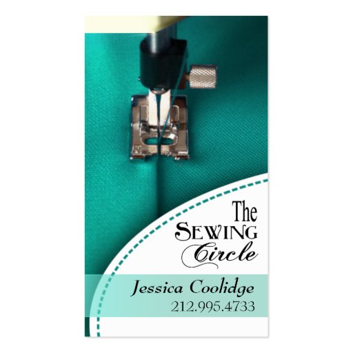 Sewing: Dressmaker, Tailor, Designer, Seamstress Business Card (front side)
