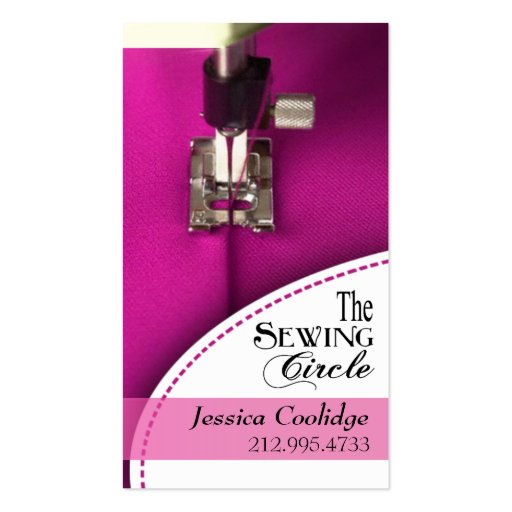 Sewing: Dressmaker, Tailor, Designer, Seamstress Business Card (front side)