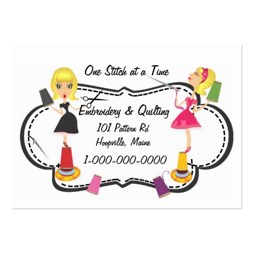 Sewing & Embroidery Business Card (front side)