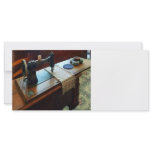 Sewing Machine and Pincushions Rack Card Template