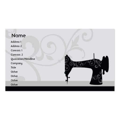 Sewing Machine - Business Business Card (front side)