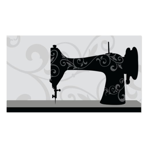 Sewing Machine - Business Business Card Template (back side)