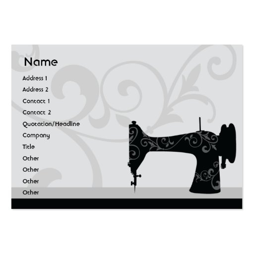 Sewing Machine - Chubby Business Cards (front side)