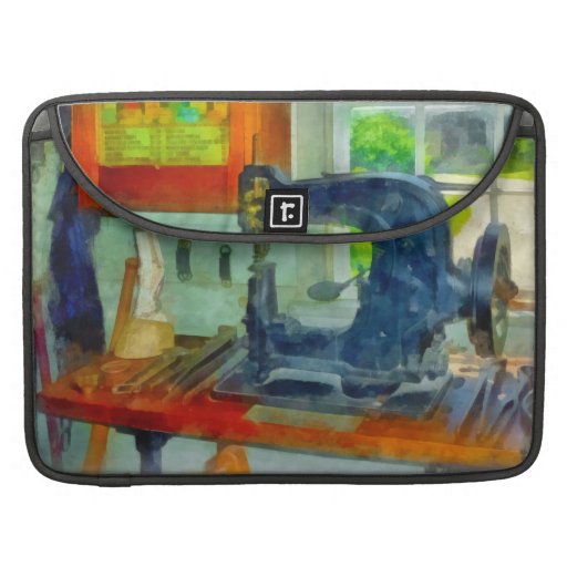 Sewing Machine in Harness Room MacBook Pro Sleeves