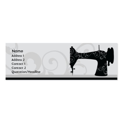 Sewing Machine - Skinny Business Card (front side)