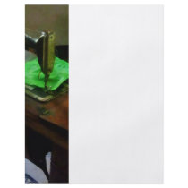 Sewing Machine With Green Cloth Flyer Design