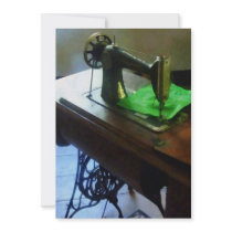 Sewing Machine With Green Cloth Announcements