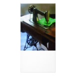 Sewing Machine With Green Cloth Photo Card Template