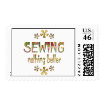 SEWING Nothing Better Postage Stamp