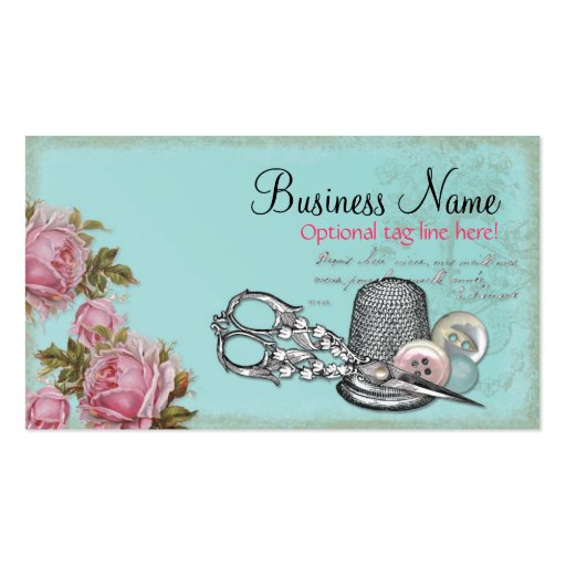 Sewing Notions Business Card Templates (front side)