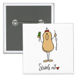 Sewing Nut T-shirts and Gifts Pinback Button