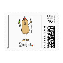 Sewing Nut T-shirts and Gifts Postage Stamps