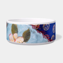 Sewing - Patchwork - Grandma's quilt Dog Food Bowl