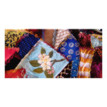 Sewing - Patchwork - Grandma's quilt Custom Photo Card