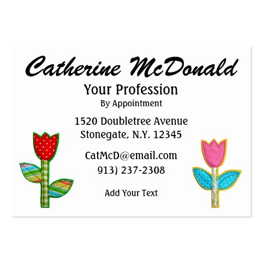 Sewing / Quilting Card - SRF Business Card Templates (back side)