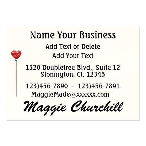 Sewing / Seamstress / Fashion - SRF Business Cards (back side)