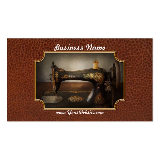 Sewing - Sing a song Business Card Template (front side)