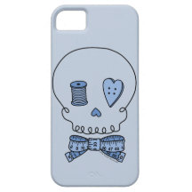 Sewing Skull (Blue Background) iPhone 5 Case