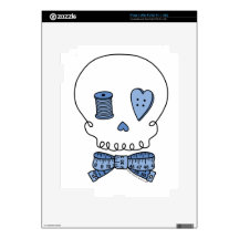 Sewing Skull (Blue) Skin For The iPad 2