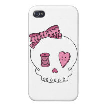 Sewing Skull (Pink) iPhone 4/4S Cover