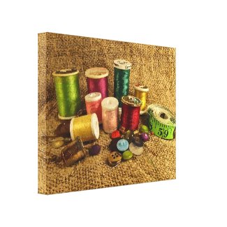 Sewing Supplies Gallery Wrapped Canvas
