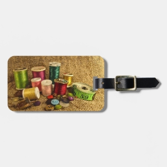 Sewing Supplies Luggage Tag