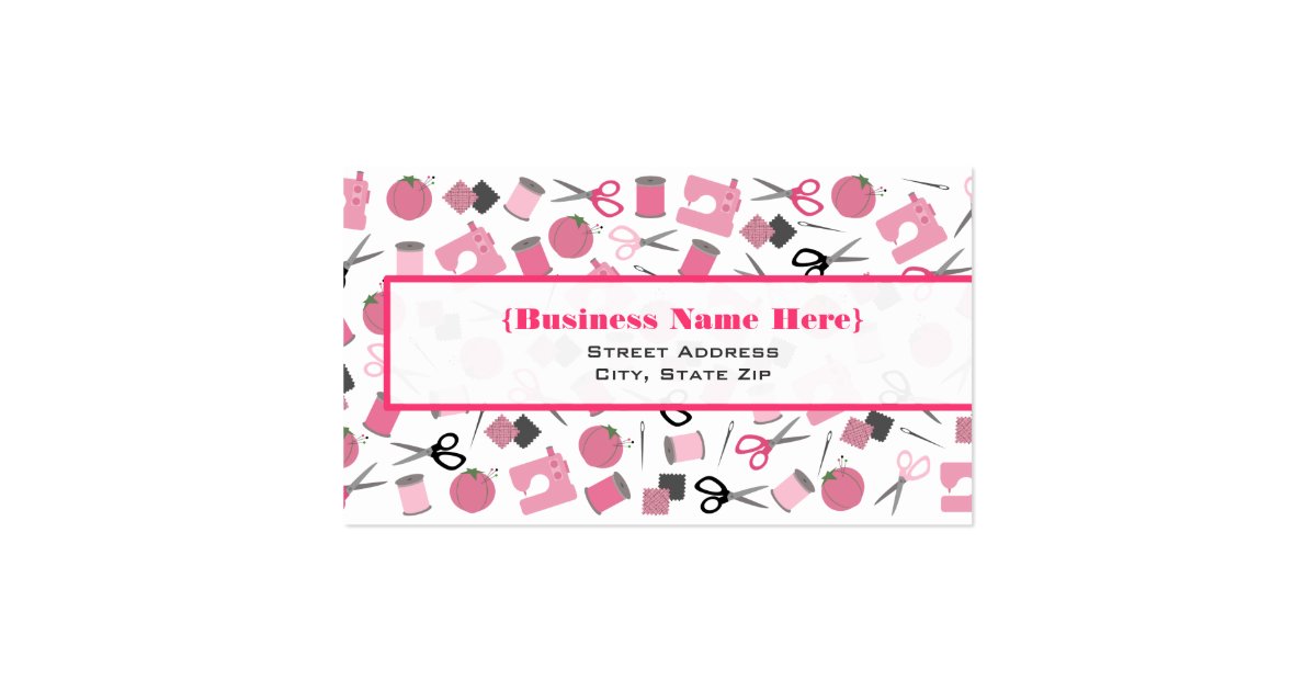 Sewing Themed Business Card | Zazzle