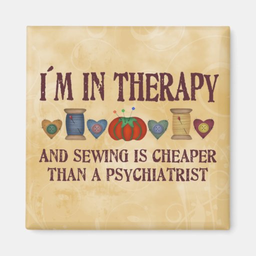 Sewing Therapy Refrigerator Magnet