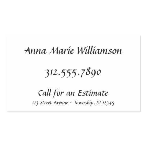 Sewing Thread Business Cards (back side)
