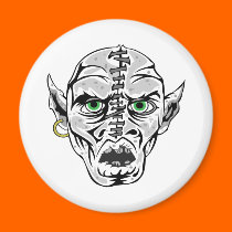 sewn up ghoul skull magnets