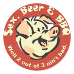 Sex Beer and BBQ Stickers