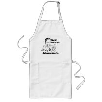 SEX CAN WAIT. MASTURBATE. T-shirt aprons