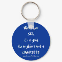 Sex Cigarette Keychain Blue by EvilDonkey Sex Cigarette Keychain Blue