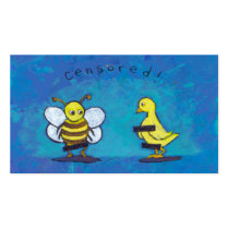 Sex Ed birds and bees fun cute censored ART Business Card