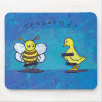 Sex Ed birds and bees fun cute censored ART mousepads