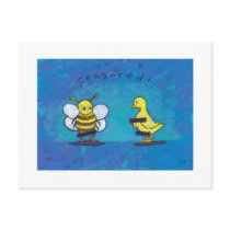 Sex Ed birds and bees fun cute censored ART postcards