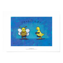 Sex Ed birds and bees fun cute censored ART posters