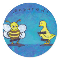 Sex Ed birds and bees fun cute censored ART stickers