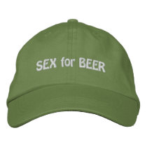Sex for Beer embroidered hats by GrungeFactory Sex for Beer embroidered hats