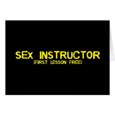 SEX INSTRUCTOR CARDS by CarbonClothing
