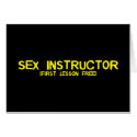 SEX INSTRUCTOR cards by CarbonClothing SEX INSTRUCTOR cards