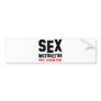 sex instructor first lesson free bumper sticker