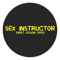 SEX INSTRUCTOR stickers by CarbonClothing SEX INSTRUCTOR stickers