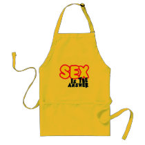 SEX IS THE ANSWER aprons by nassosvakalis SEX IS THE ANSWER aprons