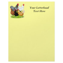 Sex-linked Chickens Quintet Custom Letterhead