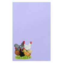Sex-linked Chickens Quintet Custom Stationery